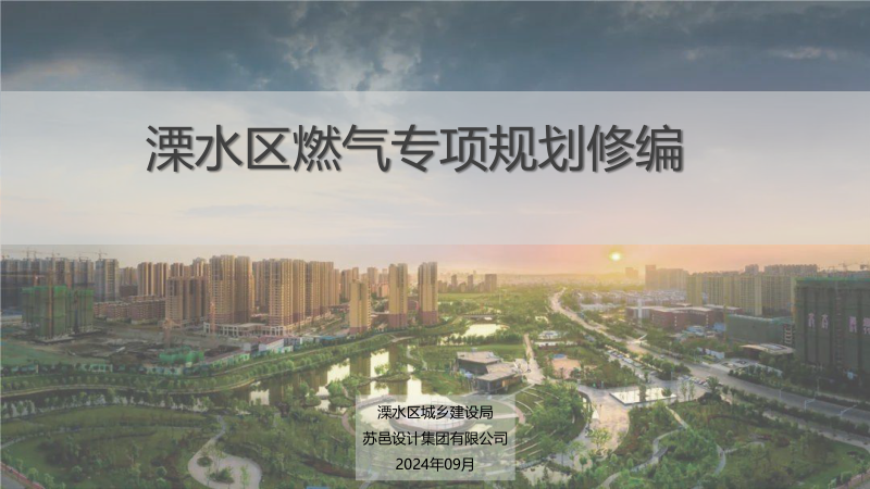 南京市溧水区燃气专项规划(2023-2035)方案汇报