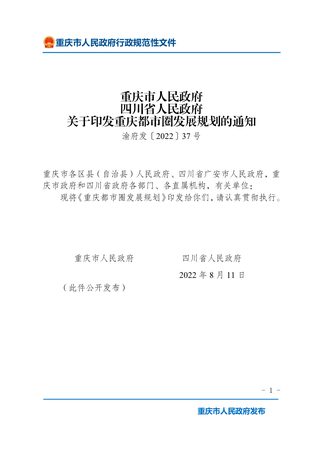 重庆都市圈发展规划