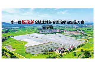 永丰县佐龙乡全域土地综合整治项目实施方案