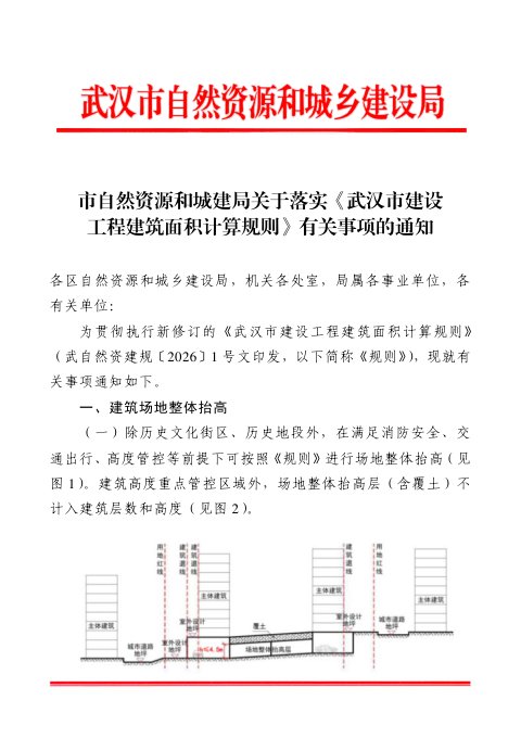 武汉市自然资源和城建局关于落实《建设工程建筑面积计算规则》有关事项的通知
