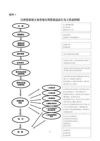 自然资源部立案查处自然资源违法行为工作流程图