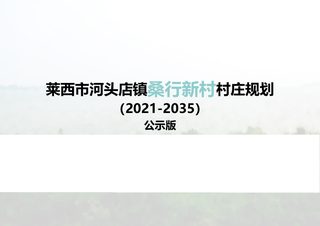 莱西市河头店镇桑行新村村庄规划(2021-2035)