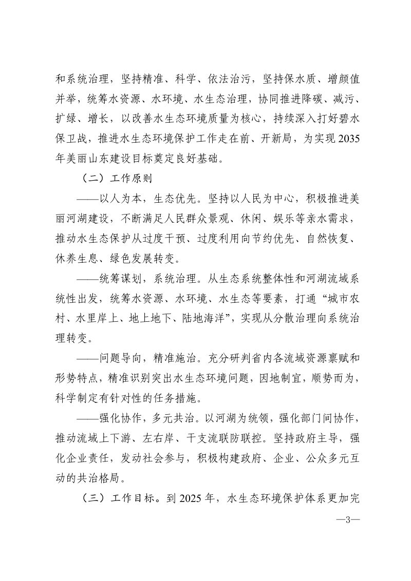 山东省重点流域水生态环境保护规划第3页