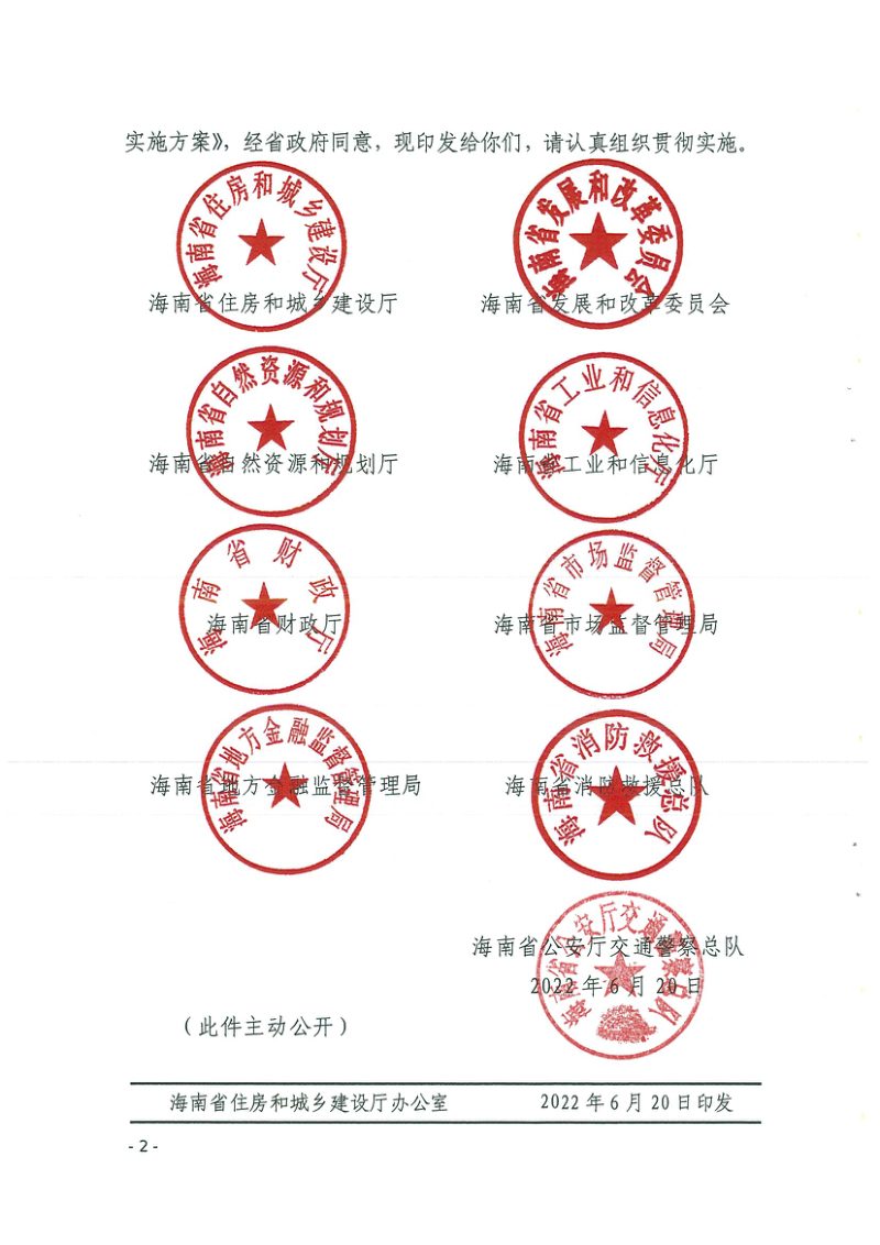 海南省住房和城乡建设厅等9部门《关于加快推进居民小区充电桩建设实施方案》琼建房〔2022〕210号第2页