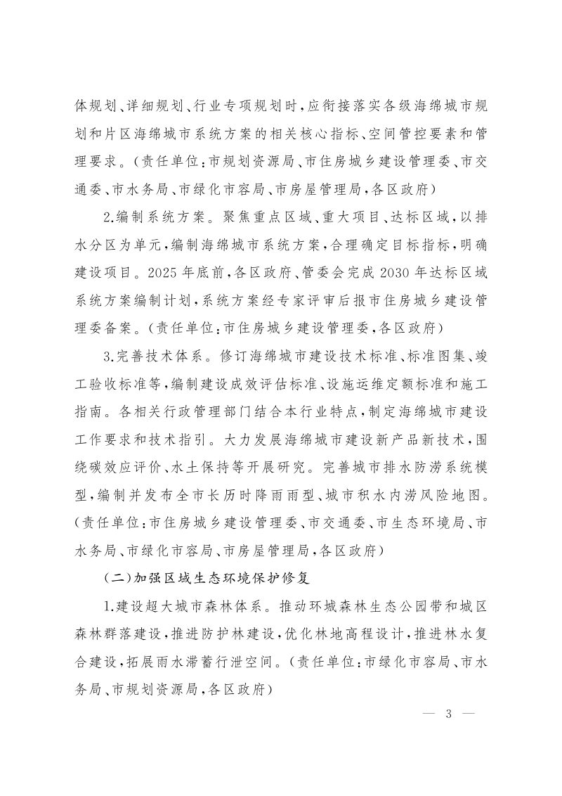 上海市人民政府办公厅《本市系统化全域推进海绵城市建设的实施意见》沪府办发〔2024〕3号第3页