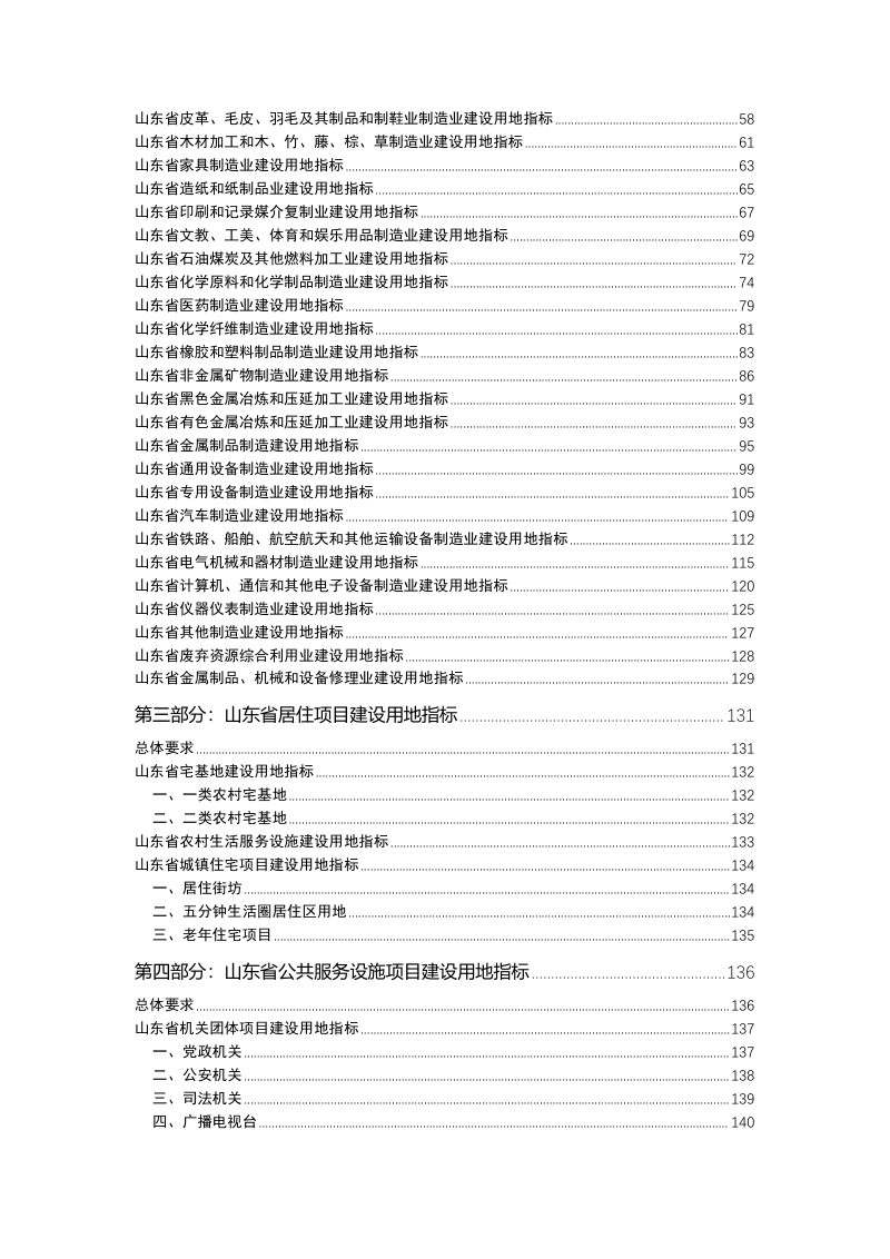 山东省建设用地控制标准（2024年版）（征求意见稿）第3页