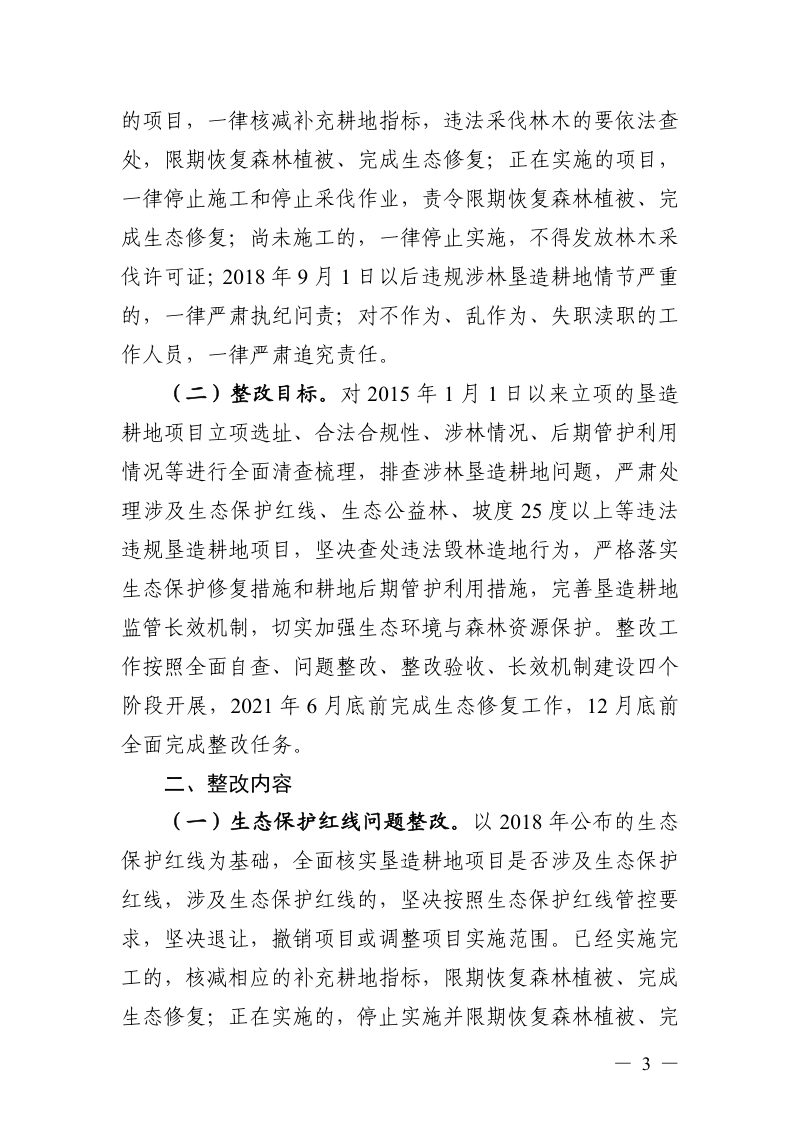 浙江省自然资源厅 浙江省林业局《全省涉林垦造耕地问题整改工作方案》浙自然资函〔2021〕3号第3页
