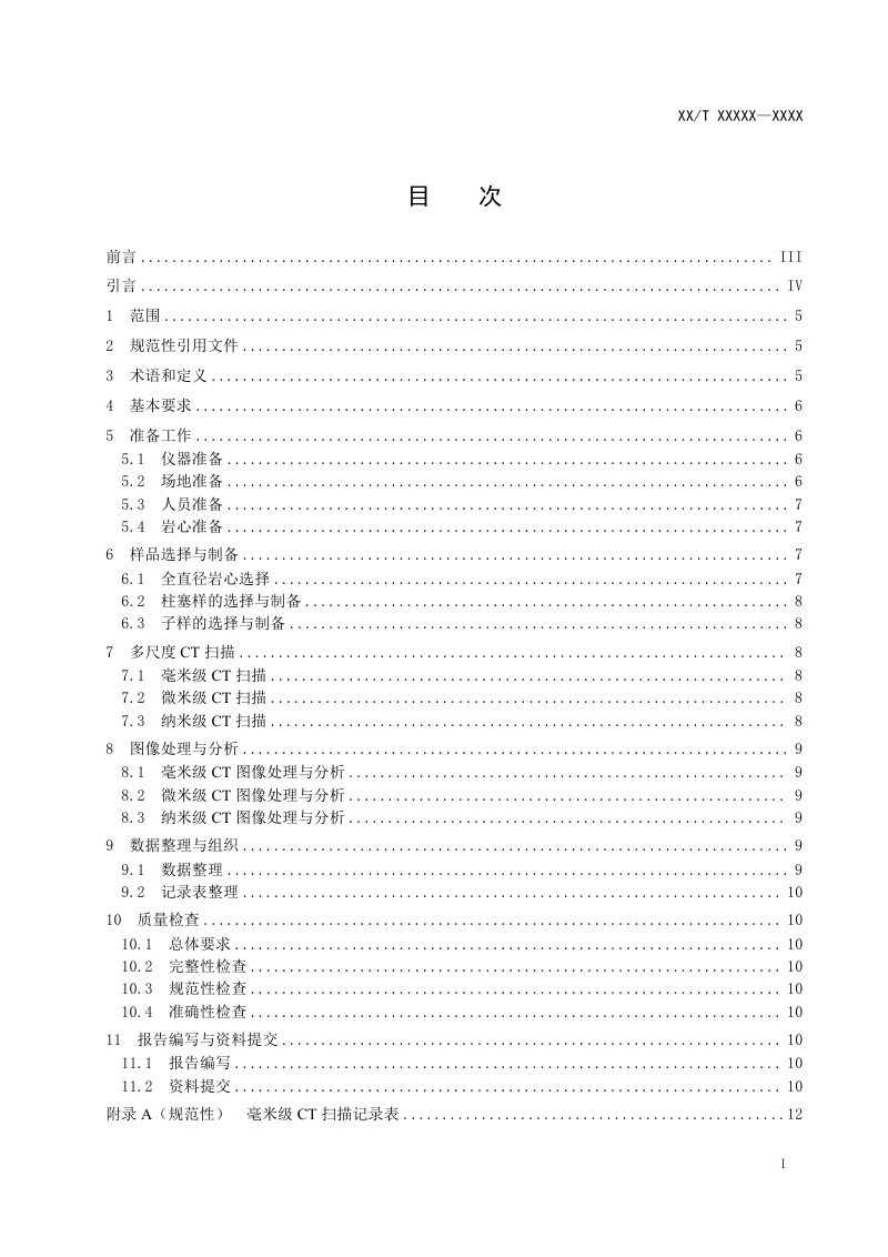 《岩心数字化技术规程 第5部分：多尺度CT扫描》（征求意见稿）第2页