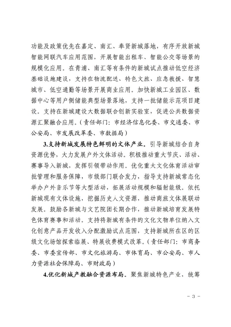 上海市新城发展推进协调领导小组《深化推动新城高质量发展的若干政策举措》沪新城〔2024〕1号第3页