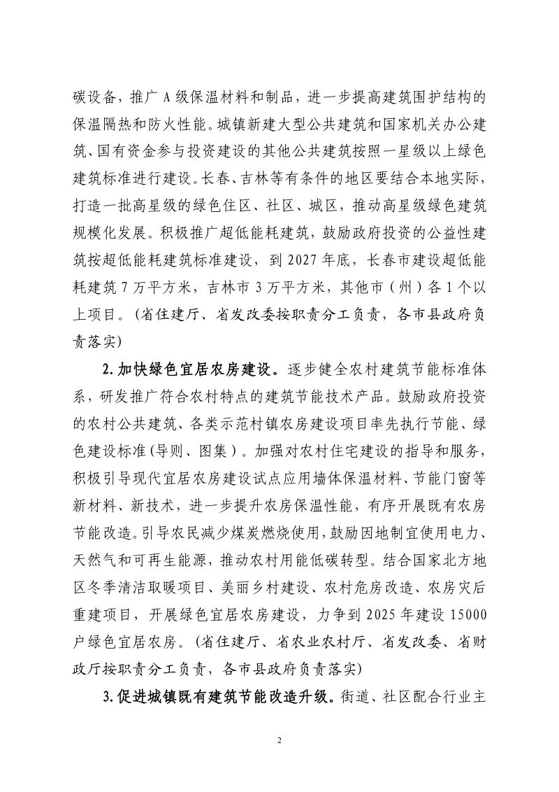 吉林省加快推动建筑领域节能降碳工作方案（征求意见稿）第2页