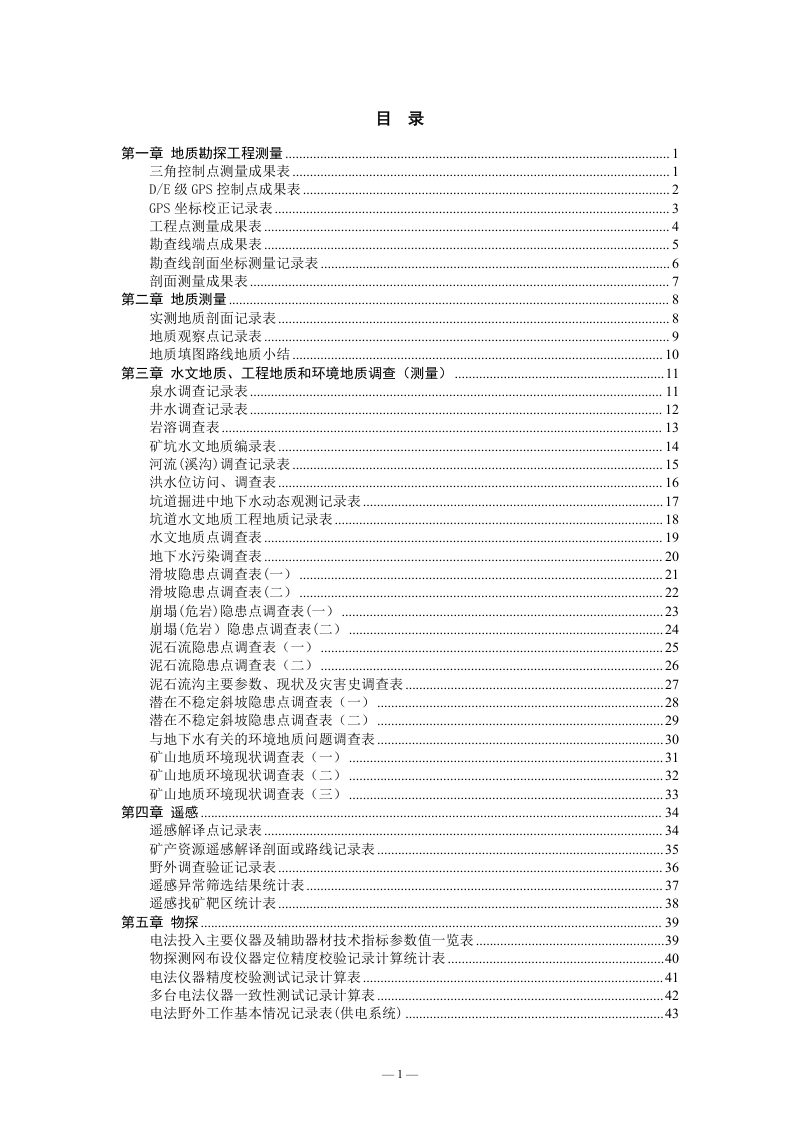 四川省自然资源厅《固体矿产勘查作业记录表格汇编（试行）》川自然资办便函〔2024〕392号第3页