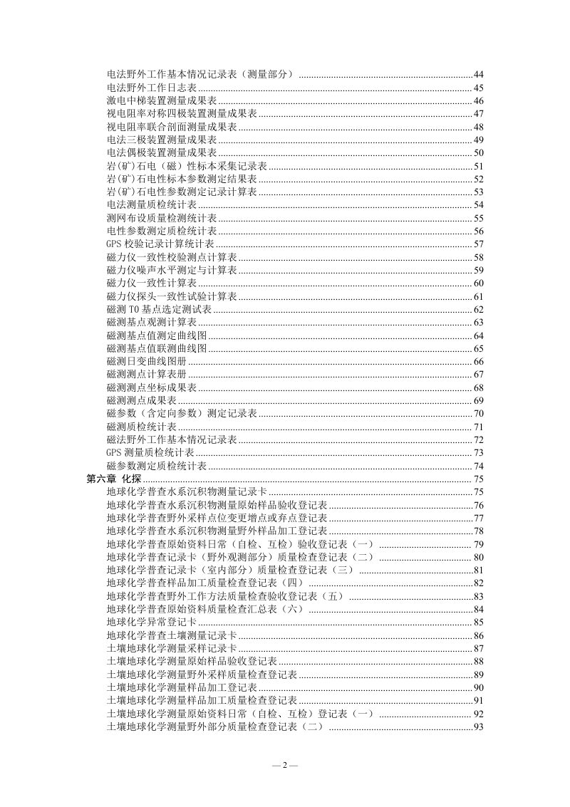 四川省自然资源厅《固体矿产勘查作业记录表格汇编（试行）》川自然资办便函〔2024〕392号第4页