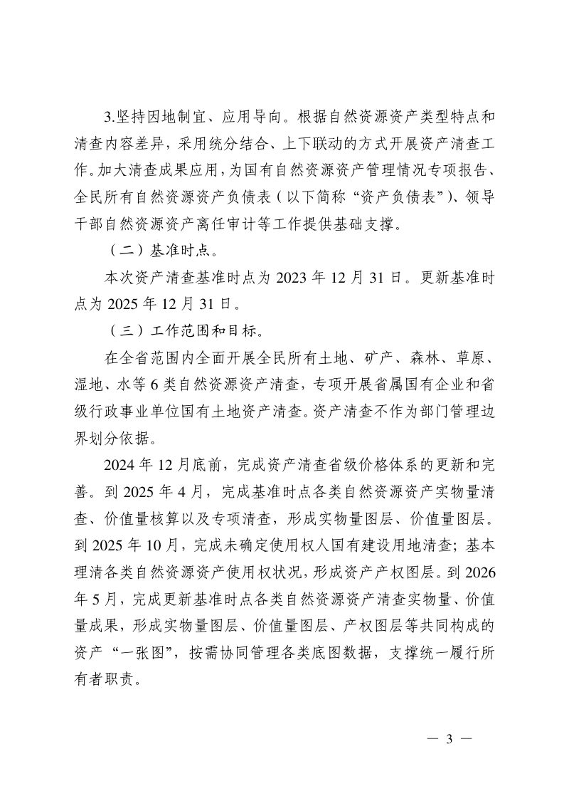 安徽省《全民所有自然资源资产清查实施方案》皖自然资权〔2024〕1号第2页