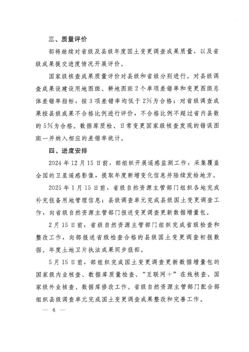 自然资源部《国土变更调查技术规程（2024年度适用）》自然资办发〔2024〕44号第6页