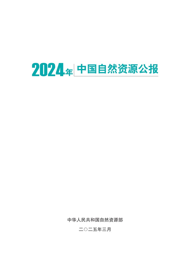 2024年中国自然资源公报第1页