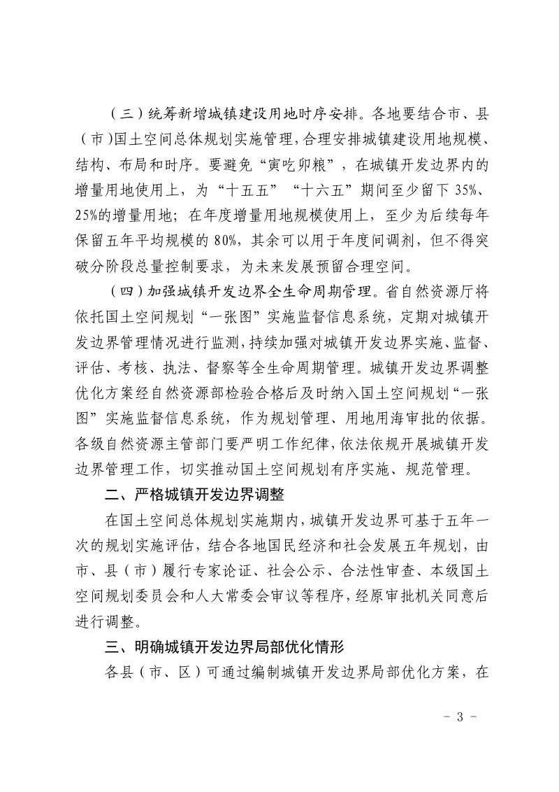 山东省自然资源厅《山东省城镇开发边界管理实施细则（试行）》鲁自然资字〔2024〕50号第3页