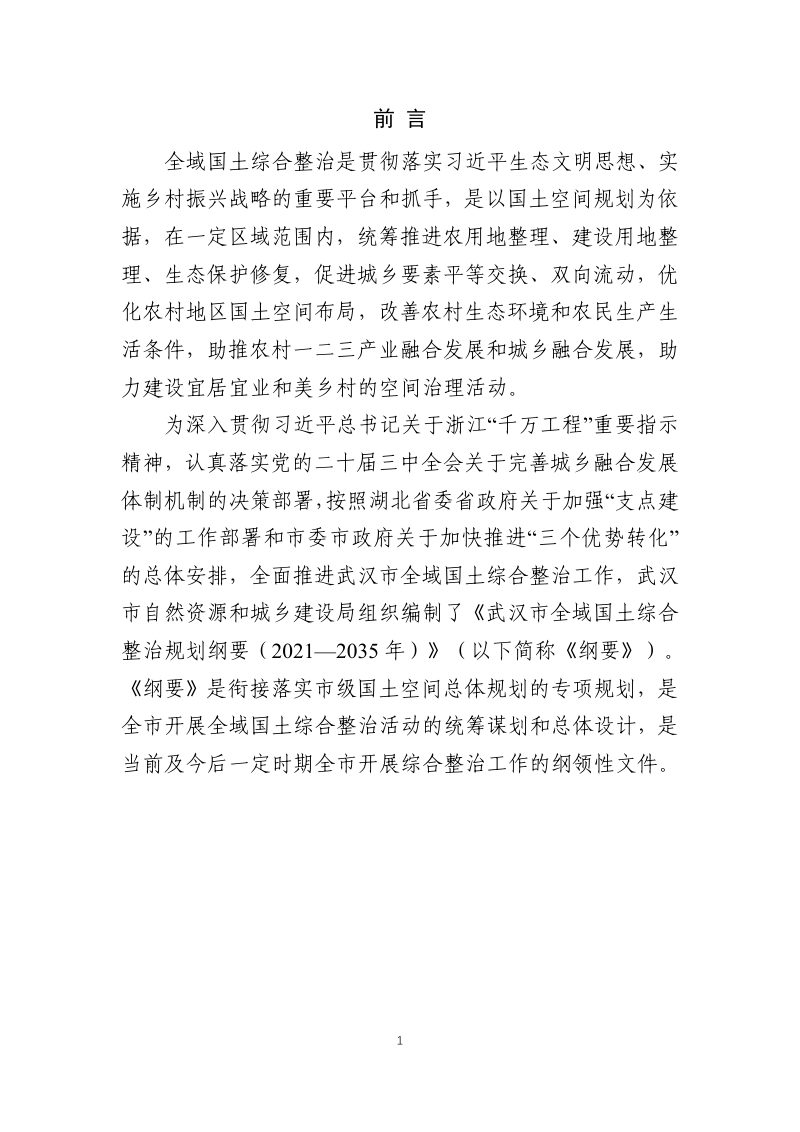 武汉市全域国土综合整治规划纲要（2021-2035年）第3页