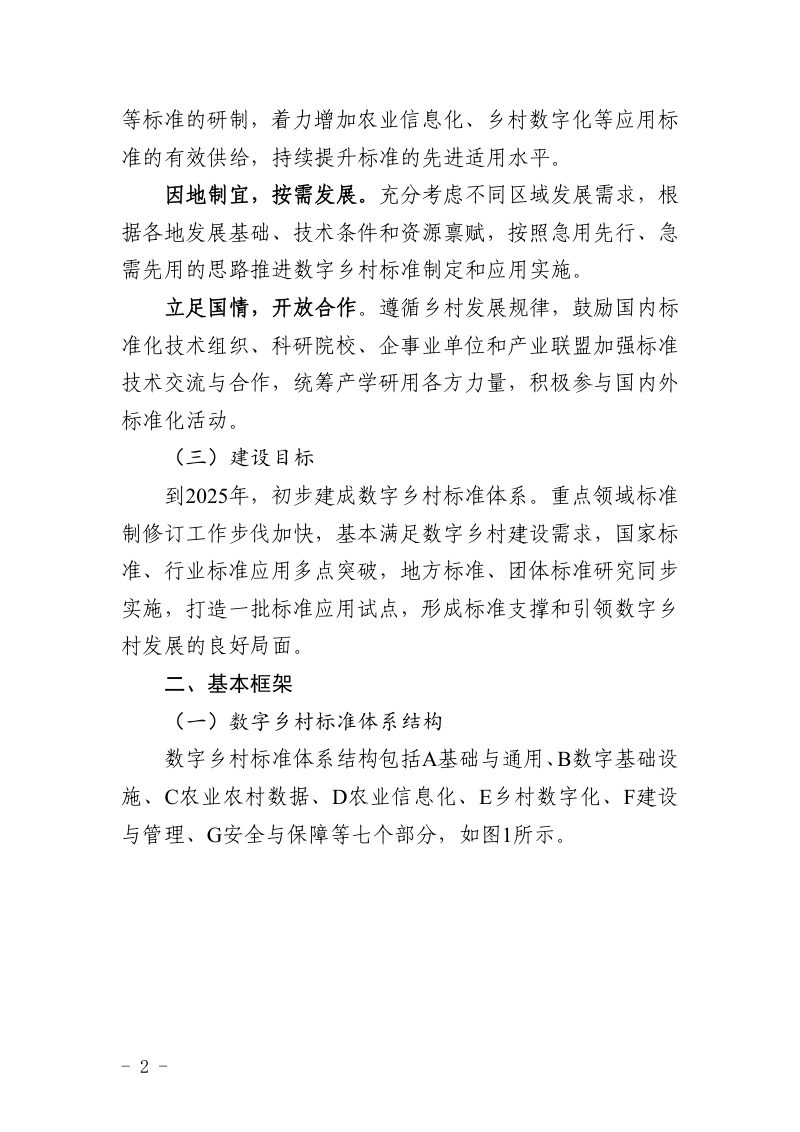 中央网信办等四部门《数字乡村标准体系建设指南》中网办发文〔2022〕17号第2页