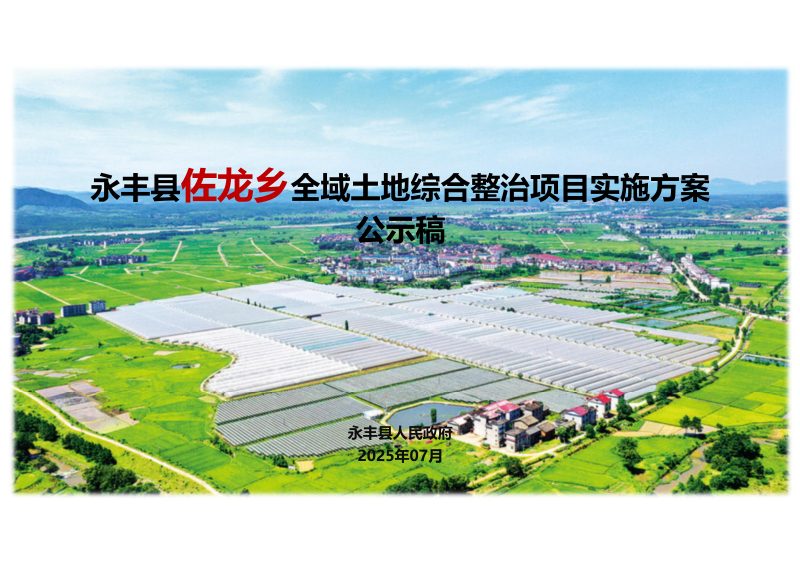 永丰县佐龙乡全域土地综合整治项目实施方案第1页