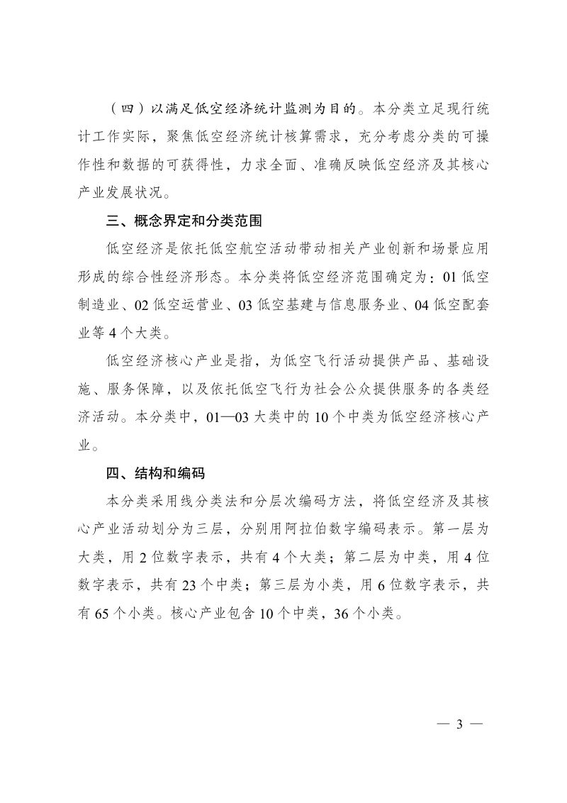 低空经济及其核心产业统计分类（试行）第2页
