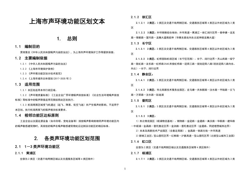 上海市声环境功能区划（2025年修订版）第3页