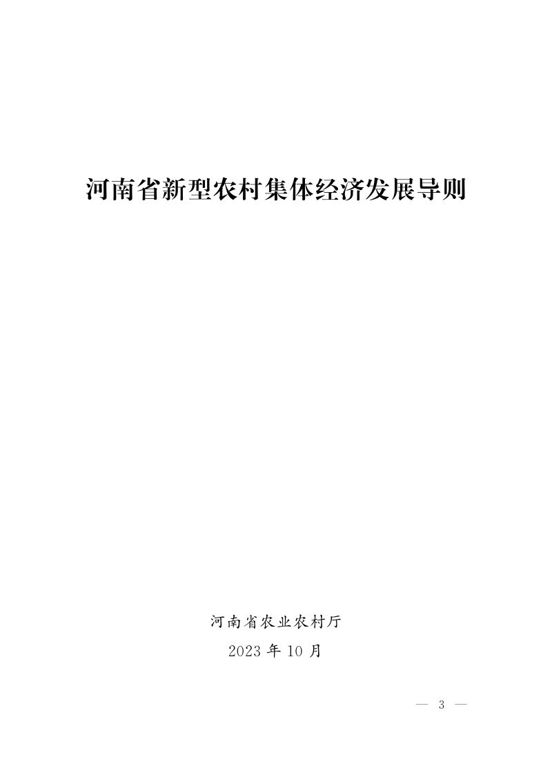河南省新型农村集体经济发展导则第3页