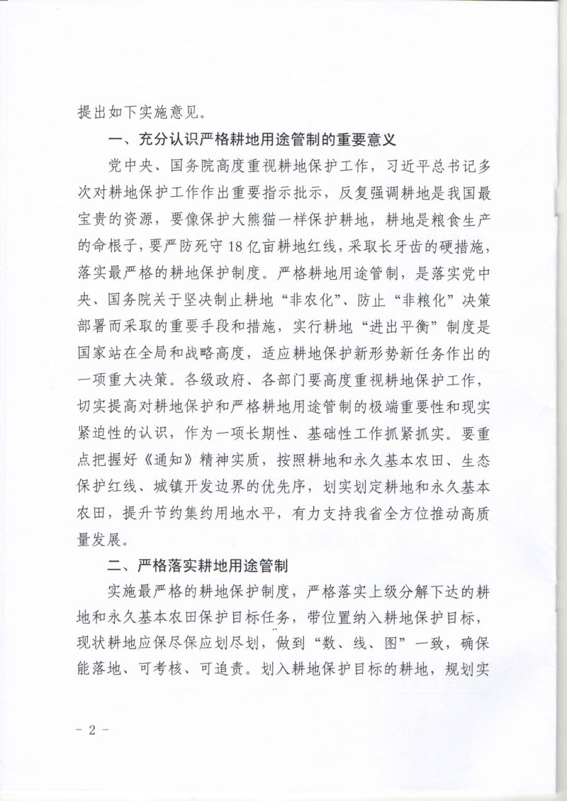 山西省自然资源厅等三部门《关于严格耕地用途管制的实施意见》晋自然资发〔2022〕28号第2页