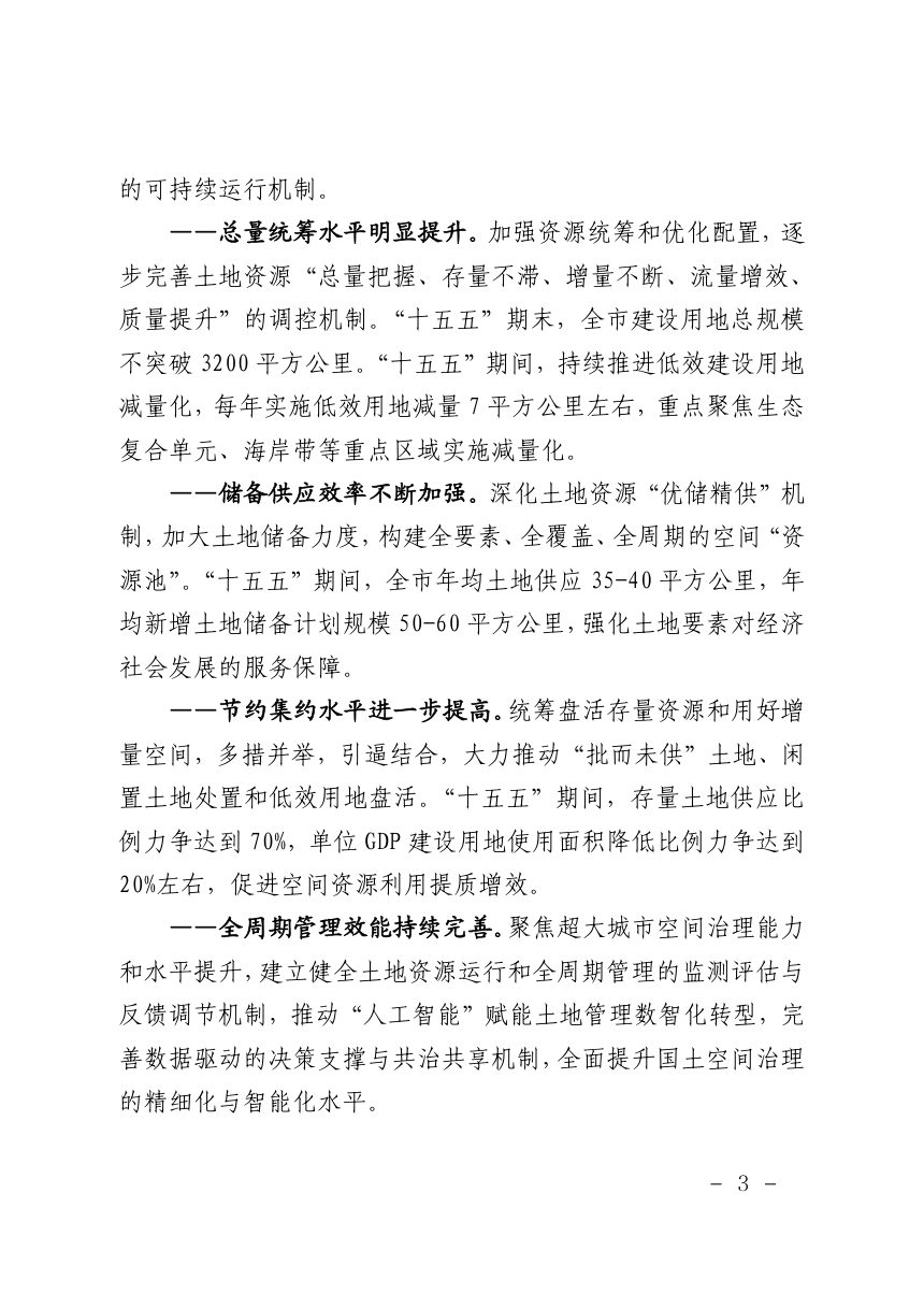上海市加强土地管理“十五五”规划第3页