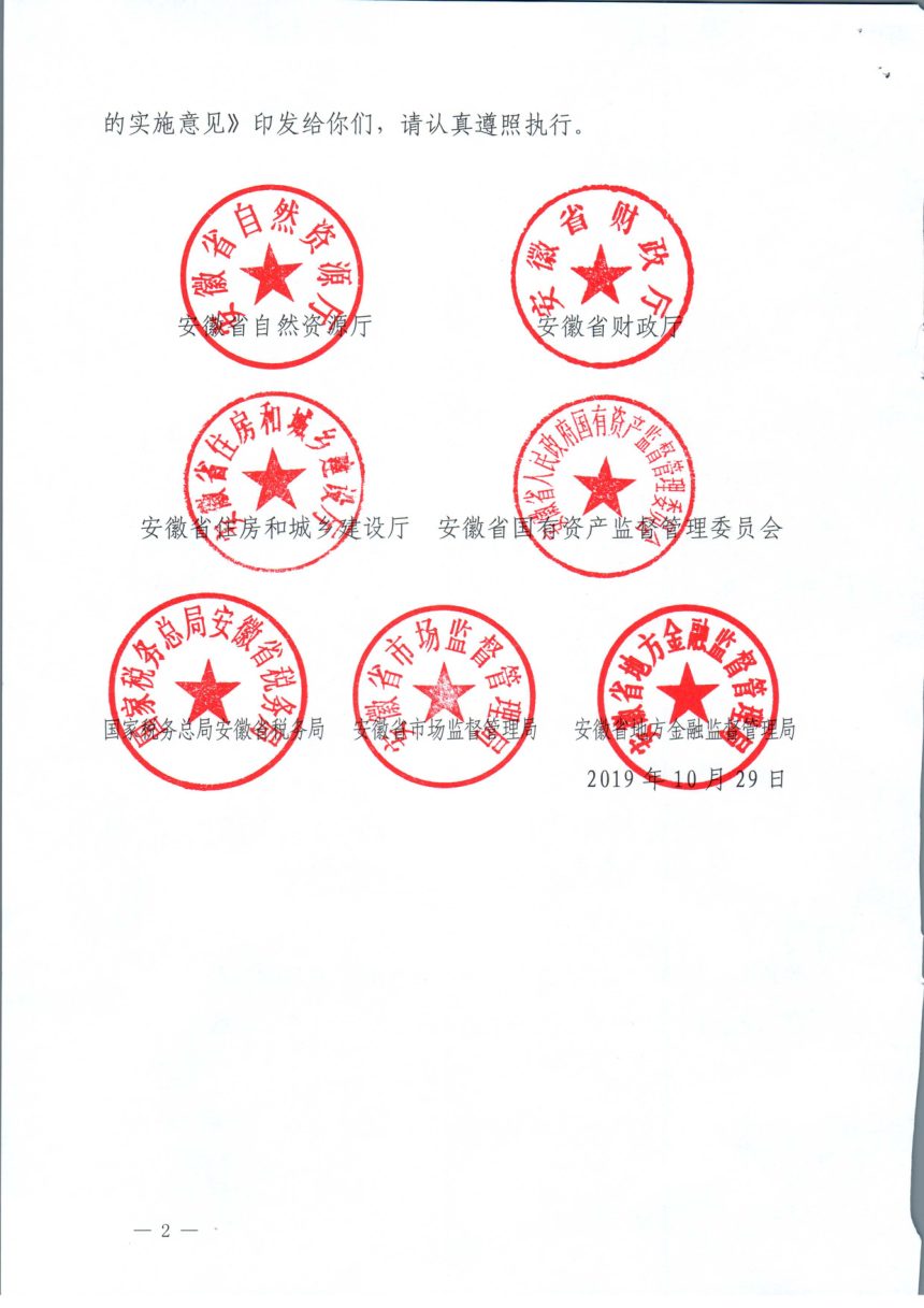 安徽省自然资源厅等7部门《完善建设用地使用权转让、出租、抵押二级市场实施意见》皖自然资规〔2019〕3号第2页
