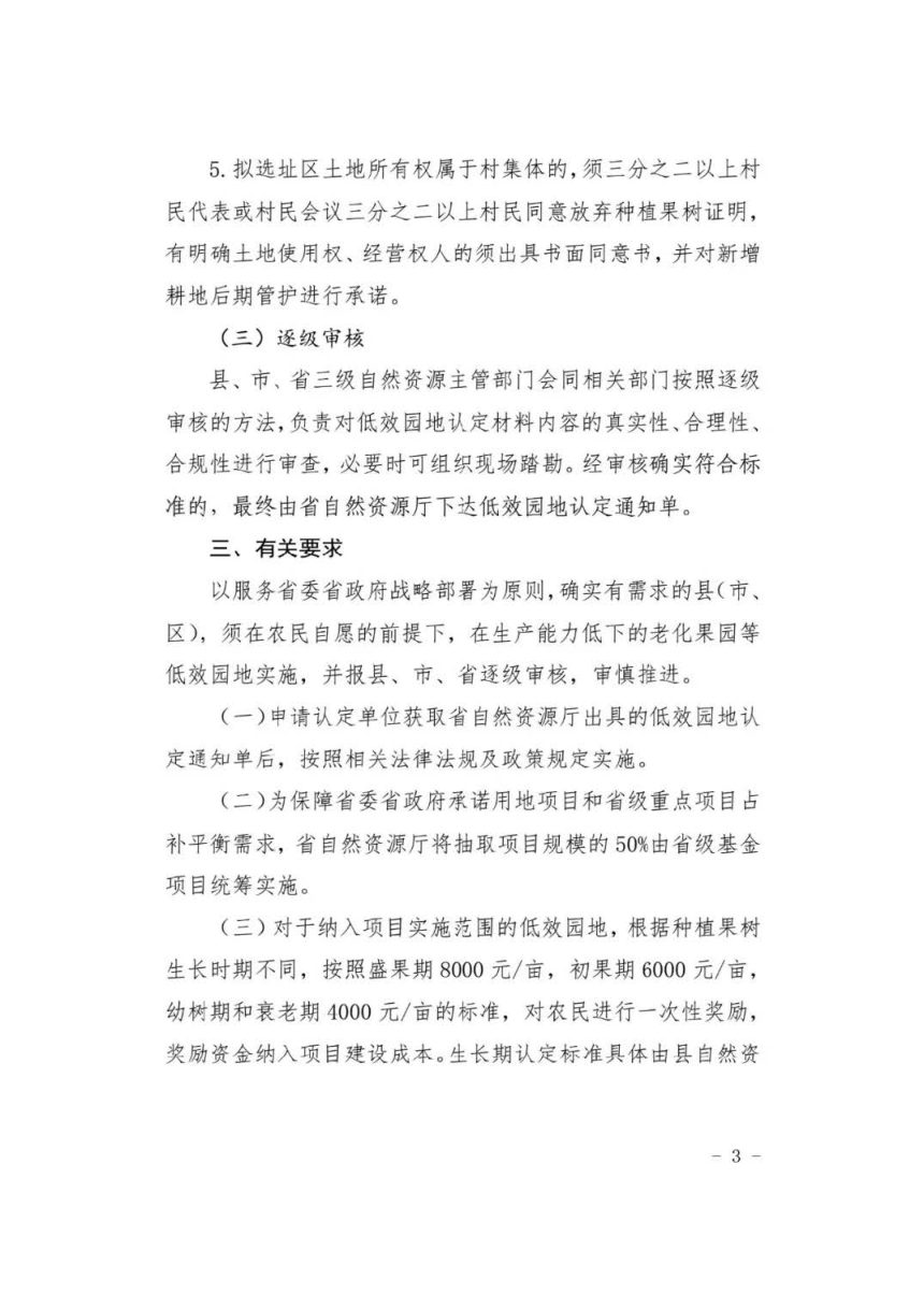山西省自然资源厅《关于将部分低效园地纳入占补平衡管理的通知》晋自然资函〔2023〕261号第3页