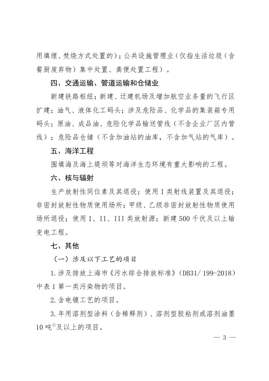 上海市生态环境局《延长〈上海市建设项目环境影响评价重点行业名录（2021年版）〉有效期》沪环规〔2026〕21号第3页