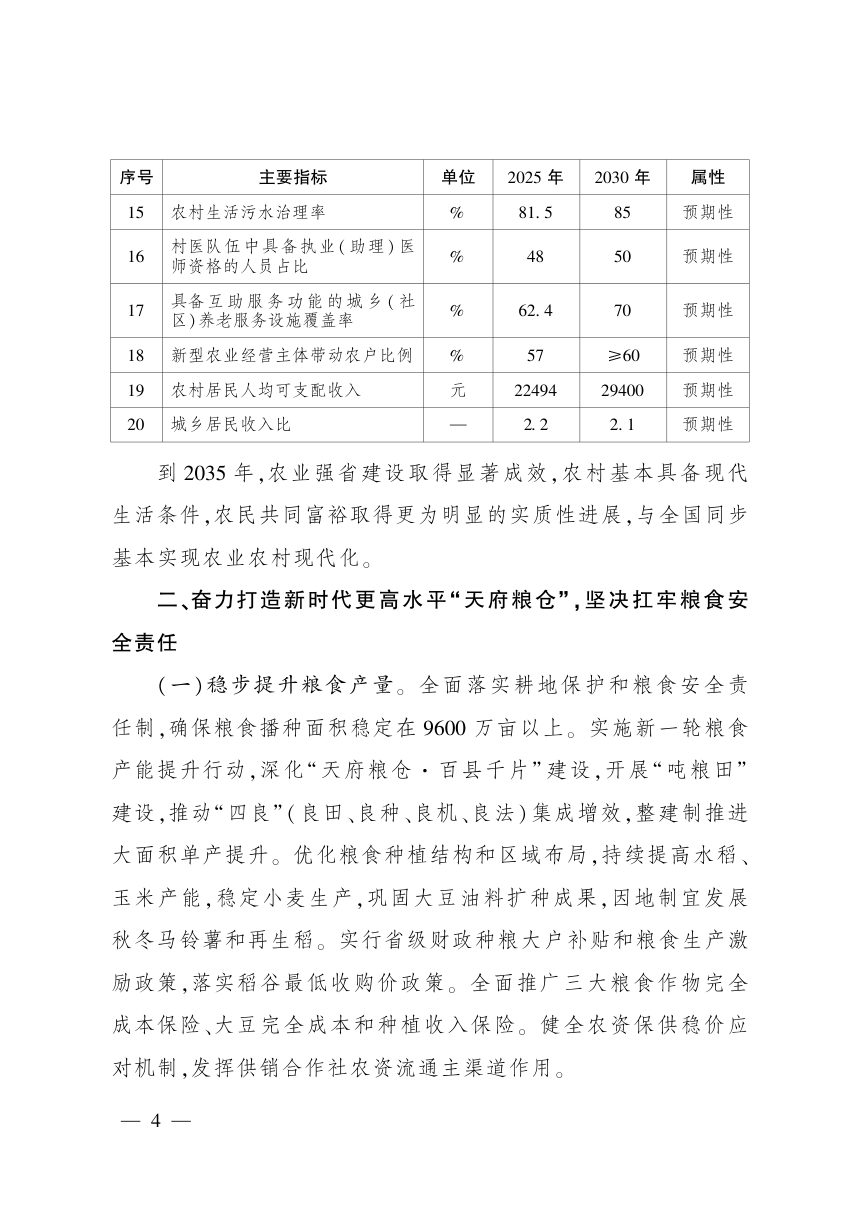 四川省加快农业农村现代化“十五五”规划第3页