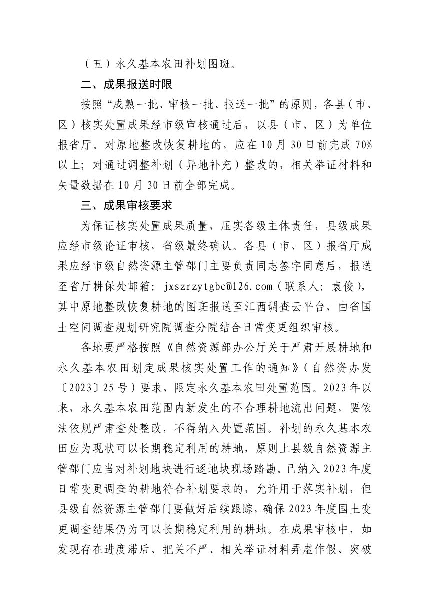 江西省自然资源厅办公室《关于加快推进永久基本农田核实处置工作的通知》第2页