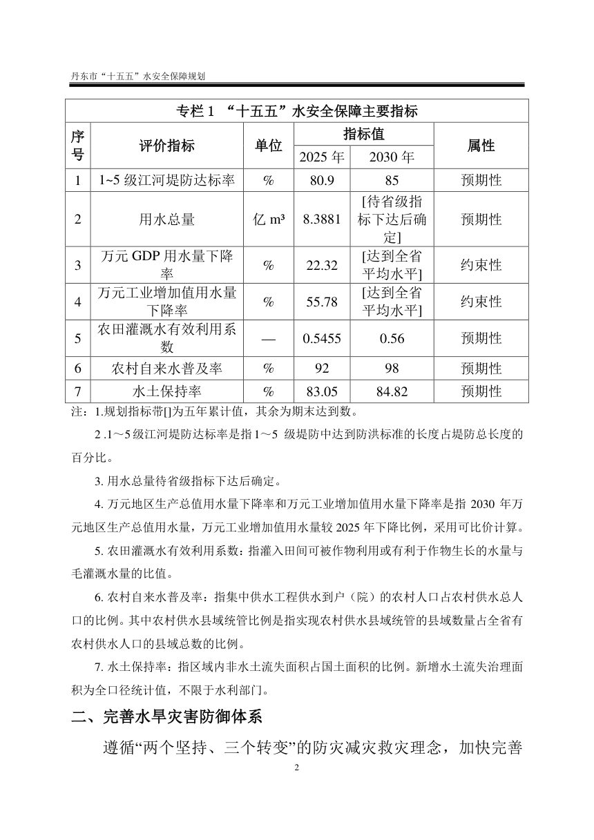 丹东市“十五五”水安全保障规划（征求意见稿）第3页