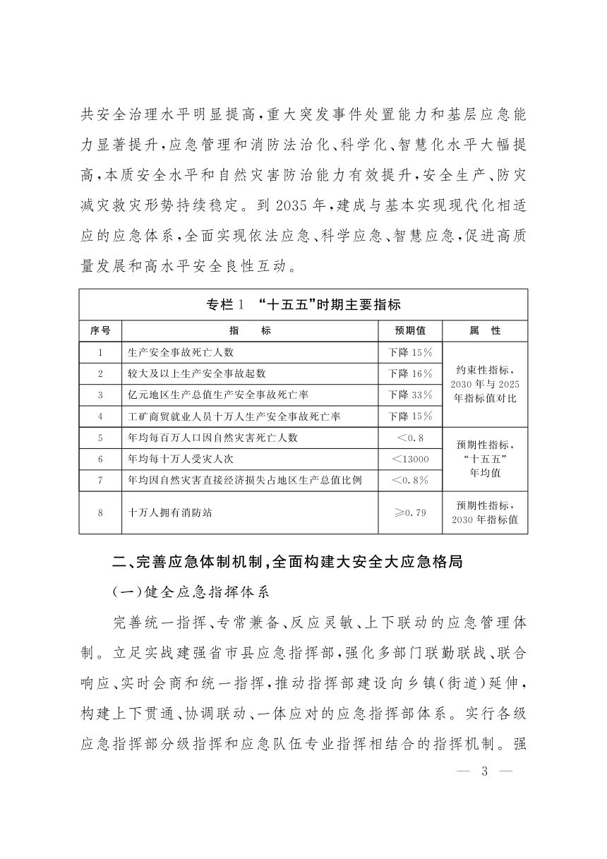 山西省“十五五”现代化应急体系建设和消防事业发展规第3页