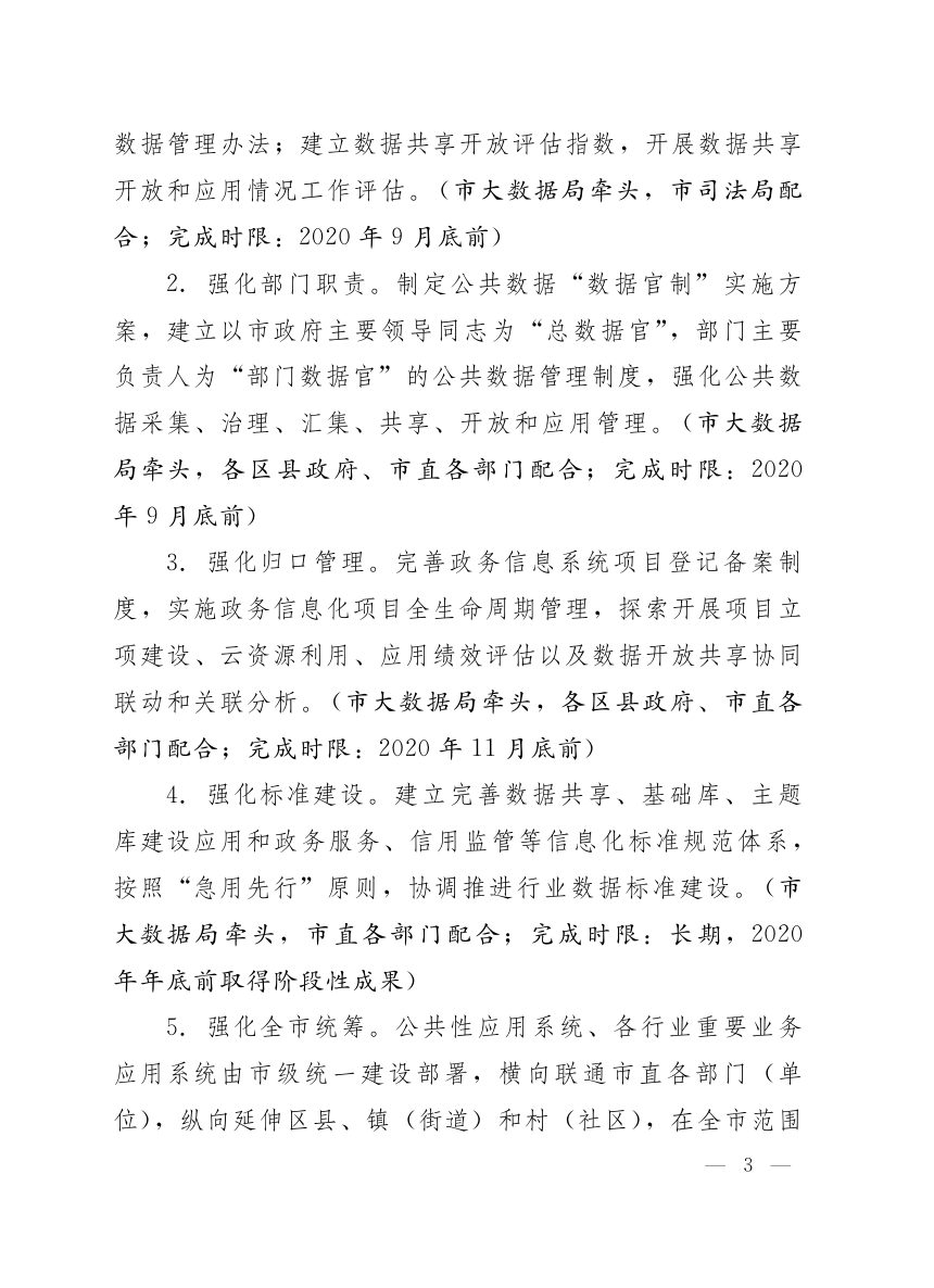 济南市人民政府《加快数据融合创新应用行动方案》济政办字〔2020〕16号第3页