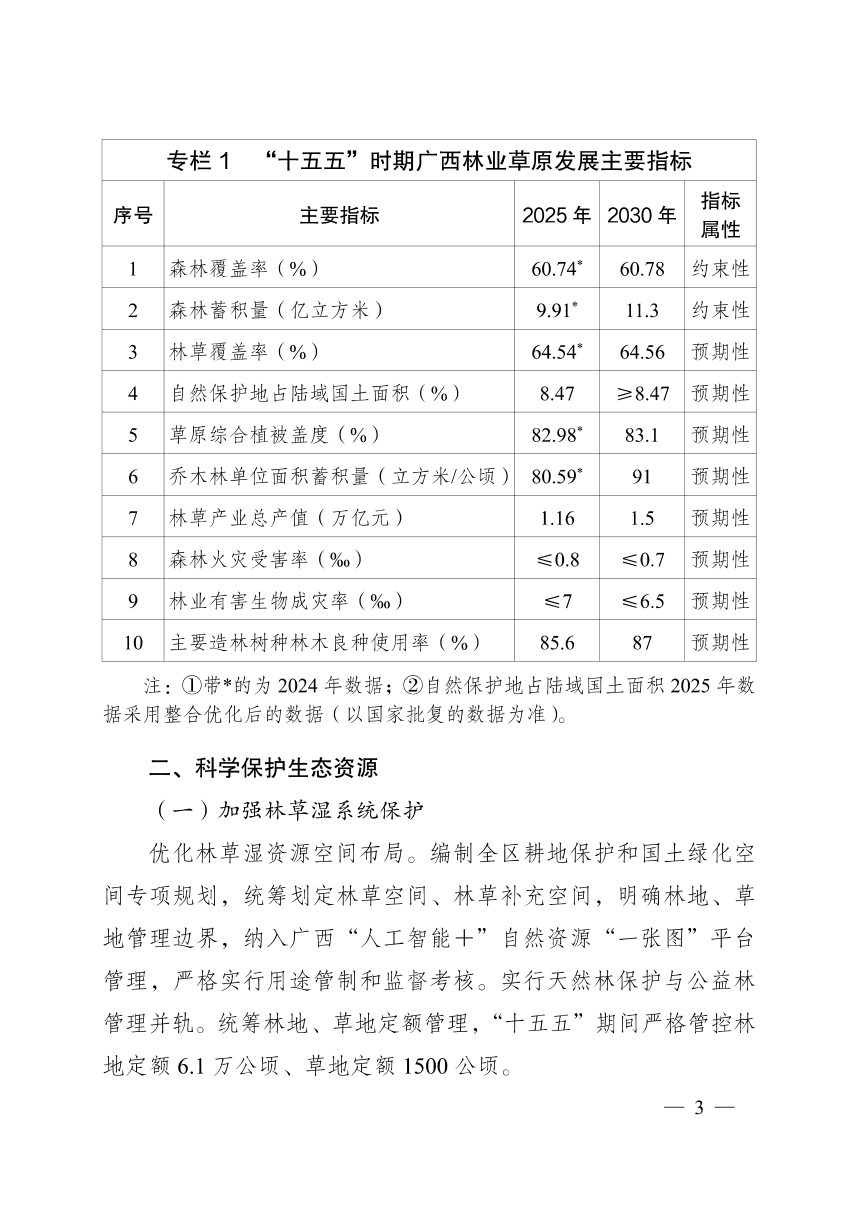 广西林业草原发展“十五五”规划第3页