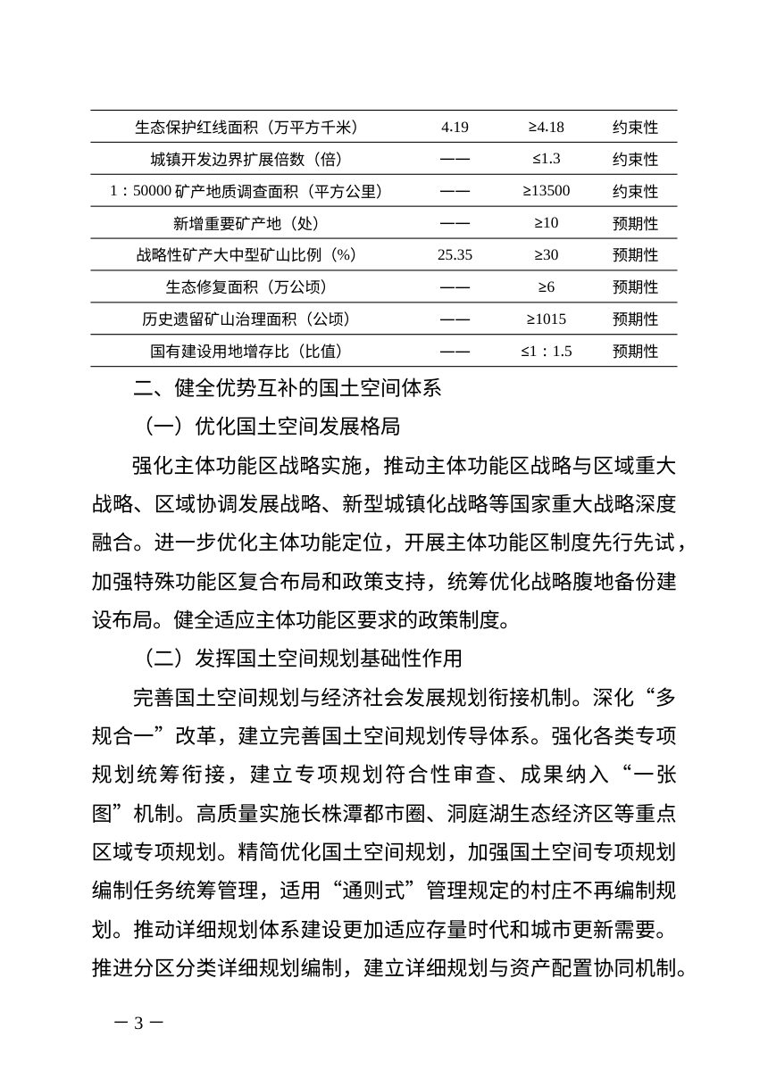 湖南省自然资源保护利用“十五五”规划第3页
