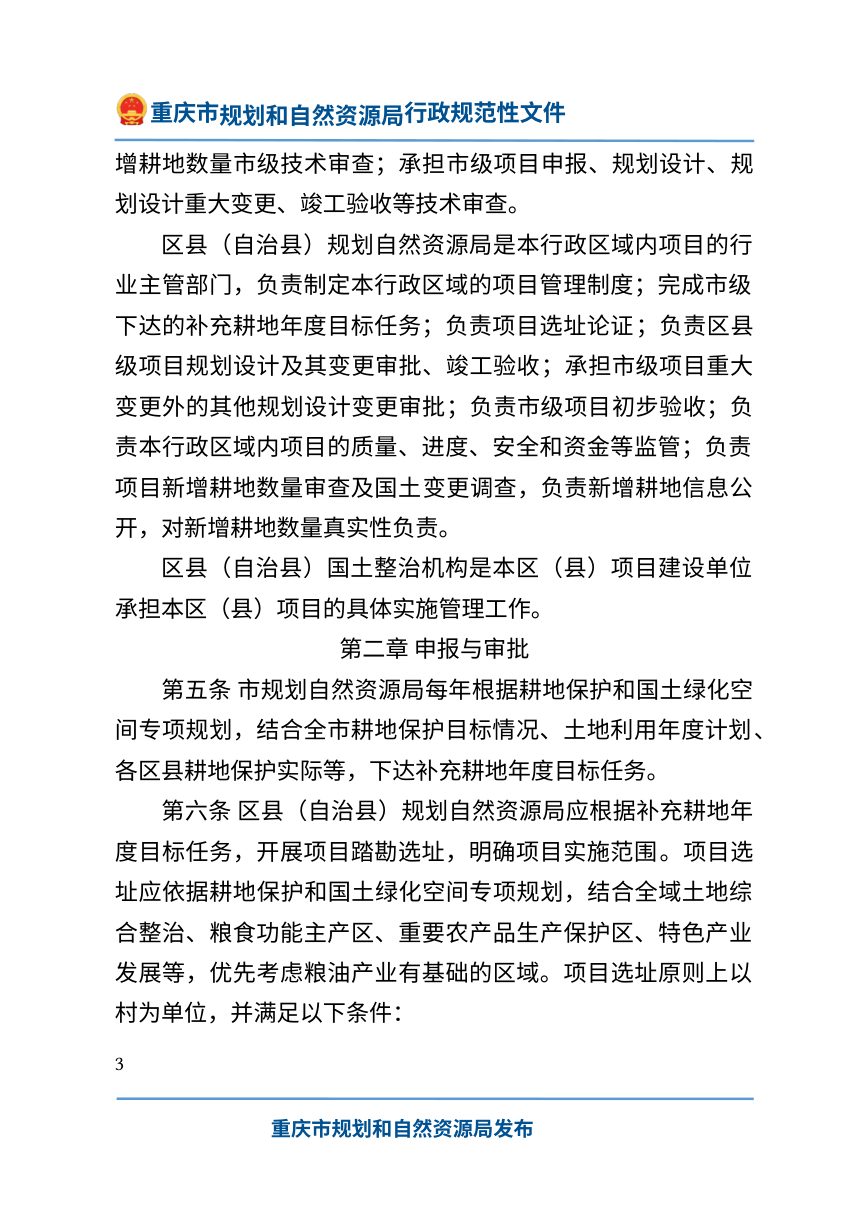 重庆市补充耕地项目管理办法第3页