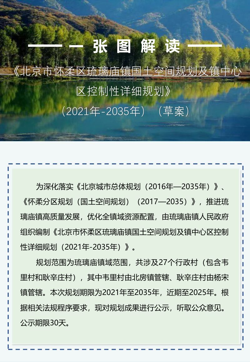 北京市怀柔区琉璃庙镇国土空间规划及镇中心区控制性详细规划（2021年-2035年）第1页