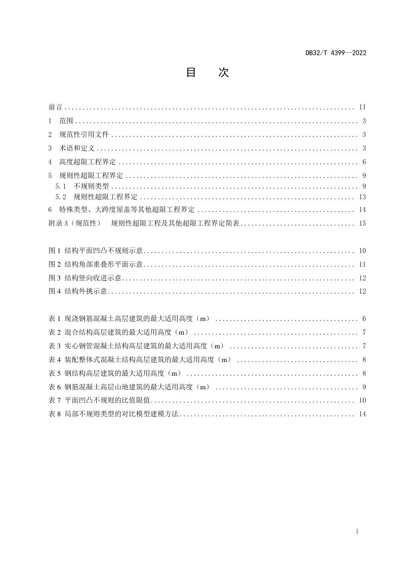 江苏省《高层建筑工程抗震设防超限界定标准》DB32/T 4399-2022第2页