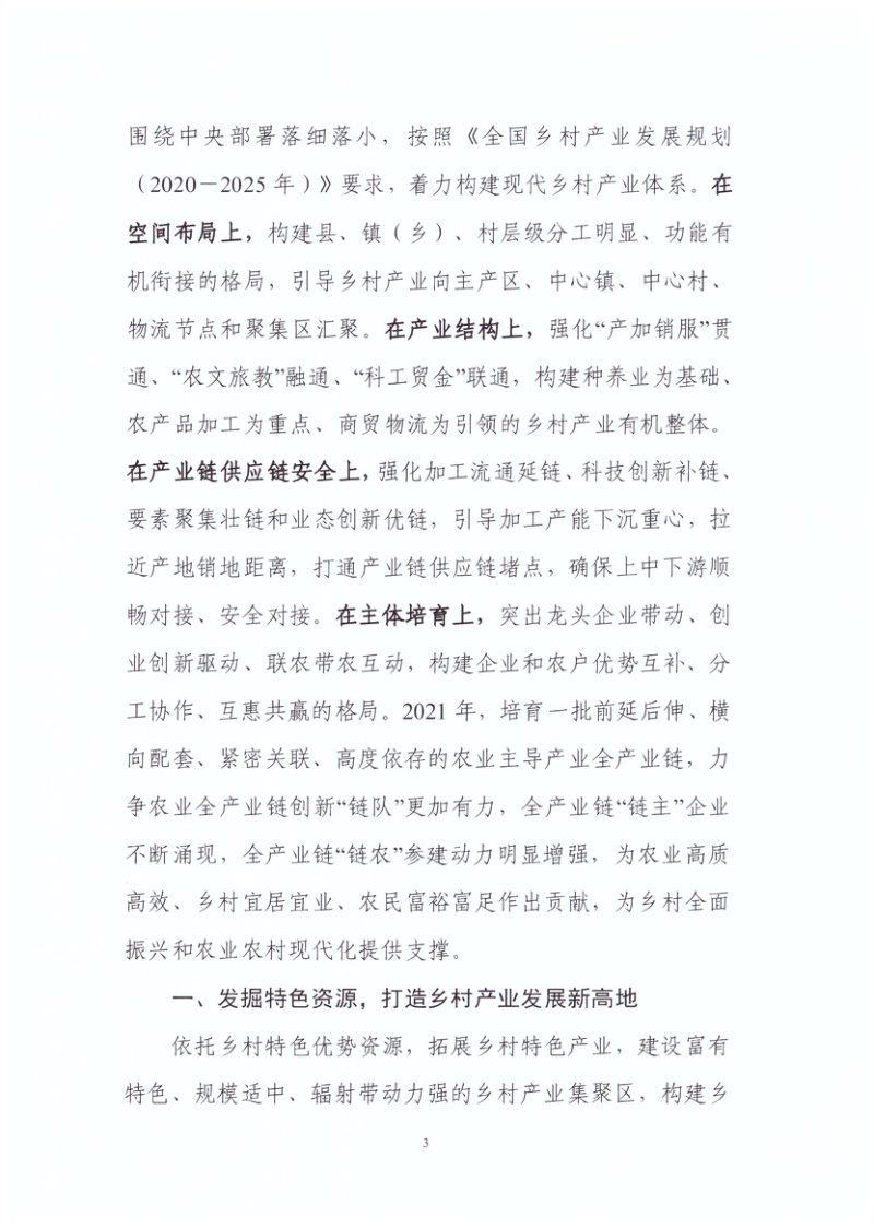 2021年乡村产业工作要点第3页
