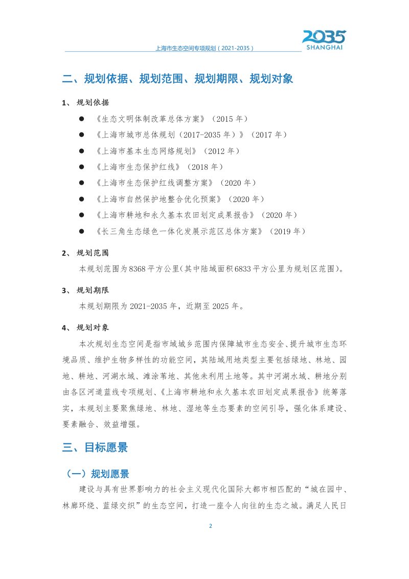 上海市生态空间专项规划（2021-2035）第3页