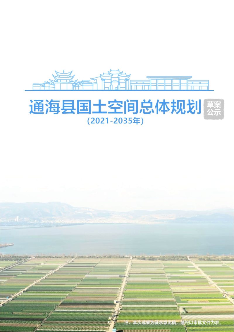 云南省通海县国土空间总体规划（2021-2035年）第1页