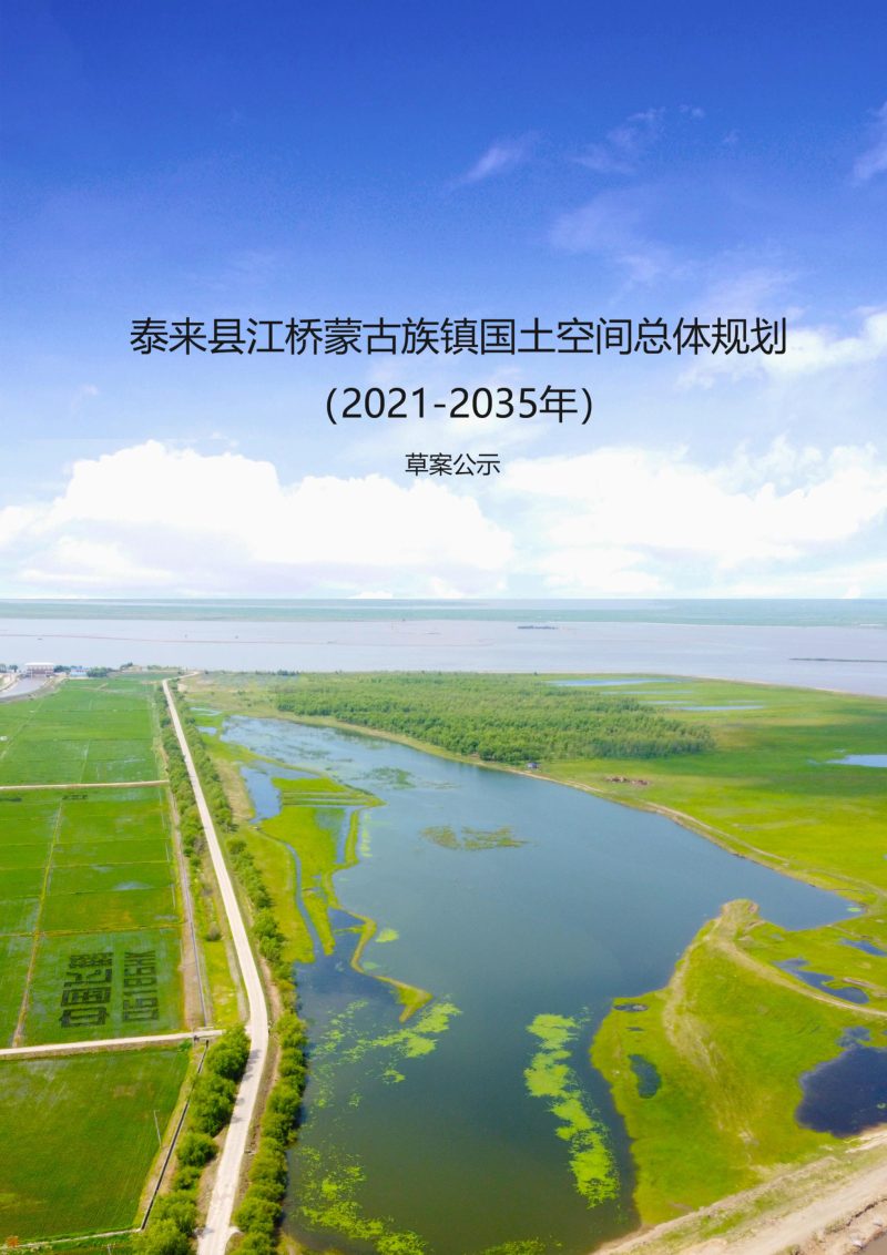 泰来县江桥蒙古族镇国土空间总体规划（2021-2035年）第1页