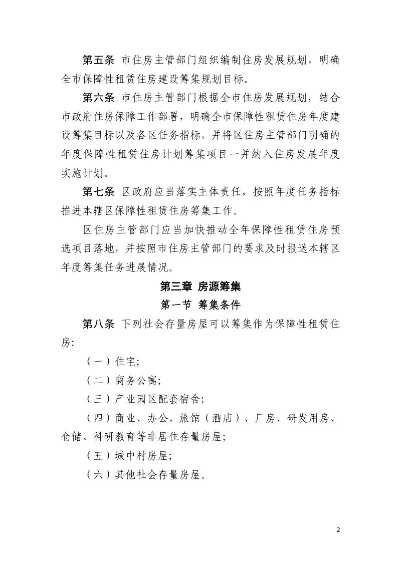 深圳市保障性租赁住房筹集管理工作指引（试行）第2页