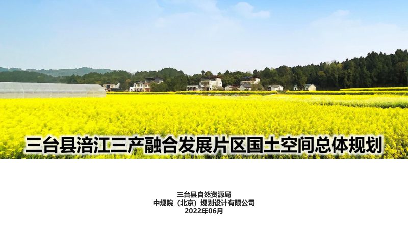 三台县涪江三产融合发展片区国土空间总体规划第1页