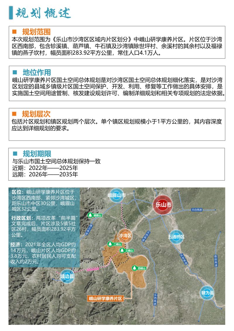 乐山市沙湾区峨山研学康养片区国土空间总体规划（2022-2035年）第2页